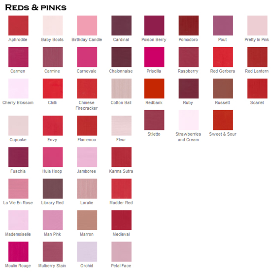 Colour chart Colour chart